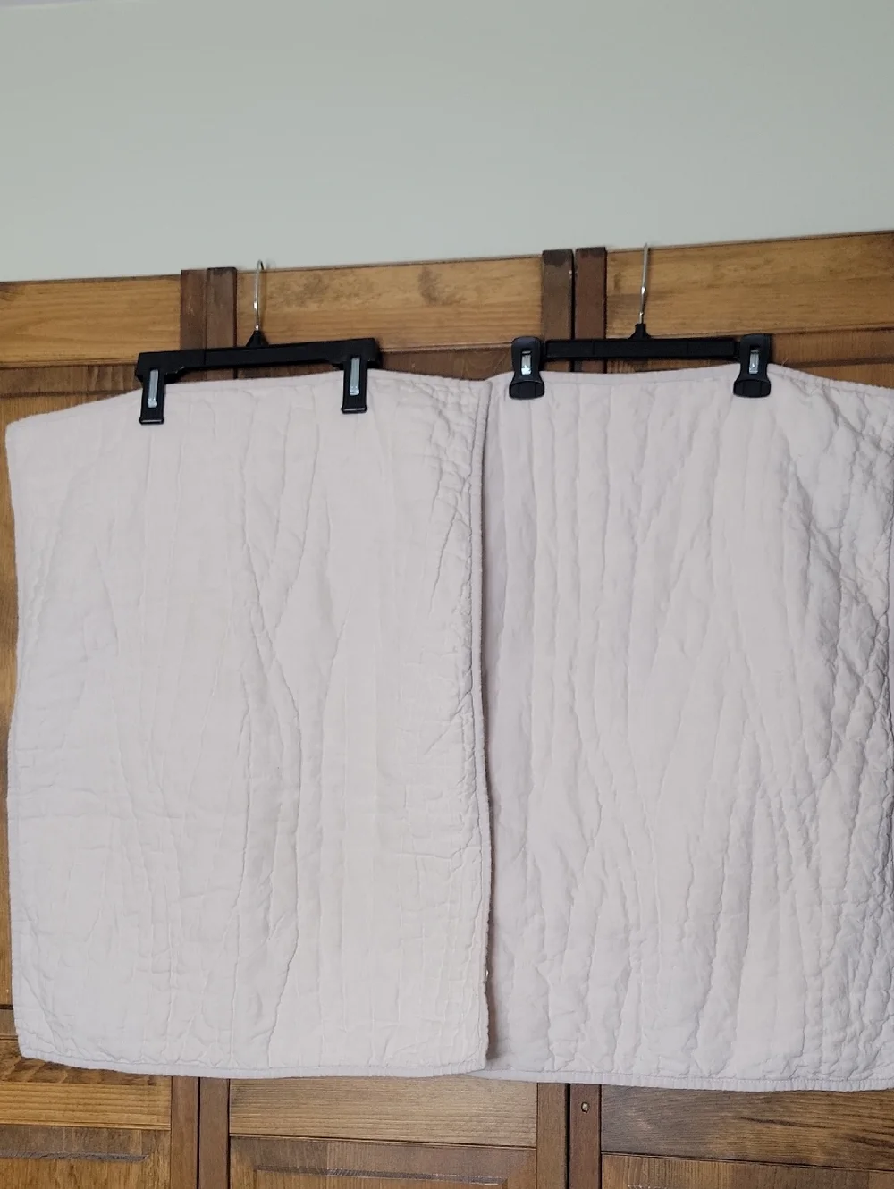 Pottery Barn NWOT 100% Belgian Flax Linen Quilted Standard Pillow Shams Set Of 2
